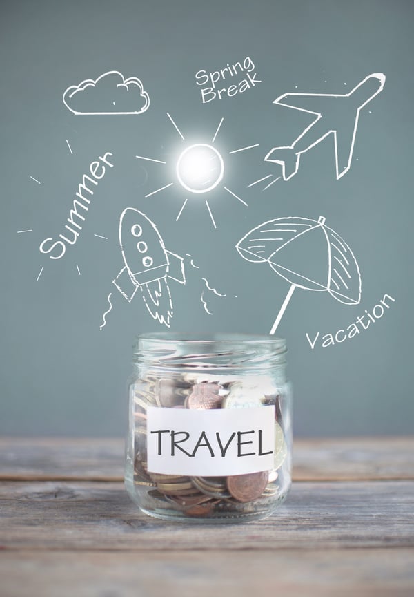 Travel savings jar